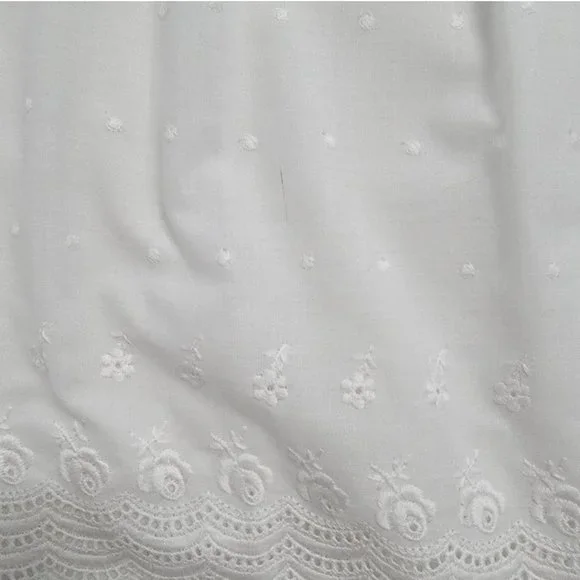 70s vintage white lace swiss dot midi skirt - Picture 5 of 5